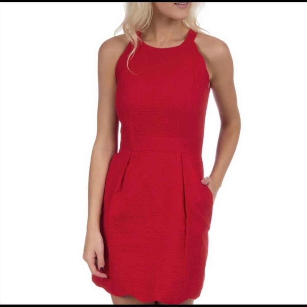 Dillard’s Lauren James: Red Seersucker Dress